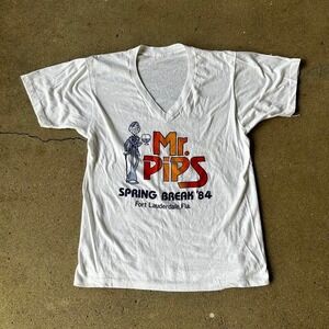 Vintage 80s 1984 Ft Lauderdale spring break bar v neck graphic tshirt